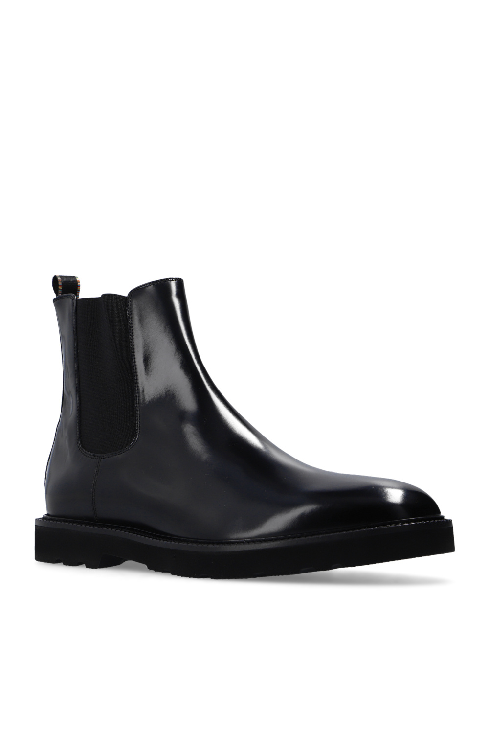 Paul Smith Low Block Heel Square Toe Sock Boot