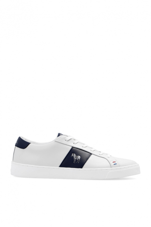 Ea7 perforated logo-stripe low-top sneakers ‘Zach’ sneakers