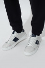 Ea7 perforated logo-stripe low-top sneakers ‘Zach’ sneakers