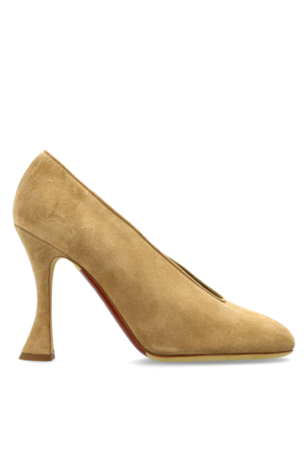 Suede heeled shoes od Moschino