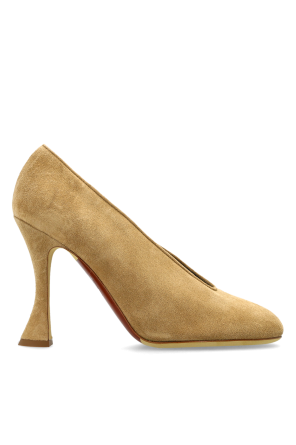 Suede heeled shoes