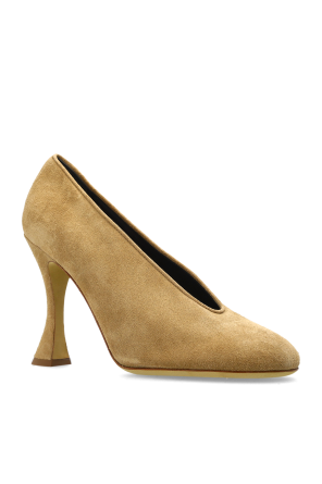Moschino Zamszowe buty na obcasie