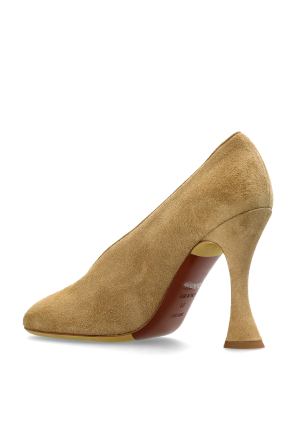 Moschino Zamszowe buty na obcasie