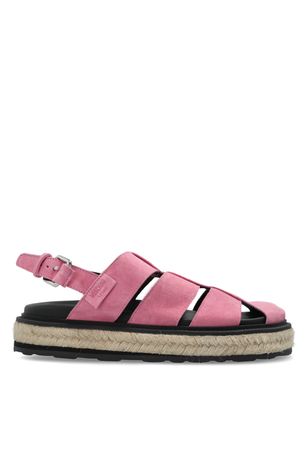 Suede platform sandals od Moschino