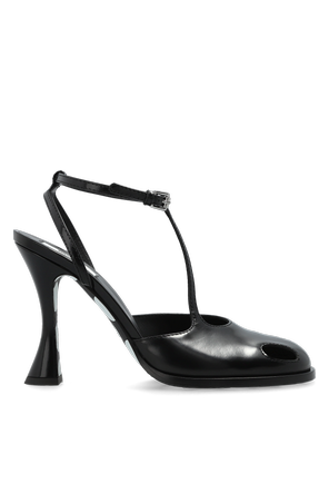 Leather heeled shoes