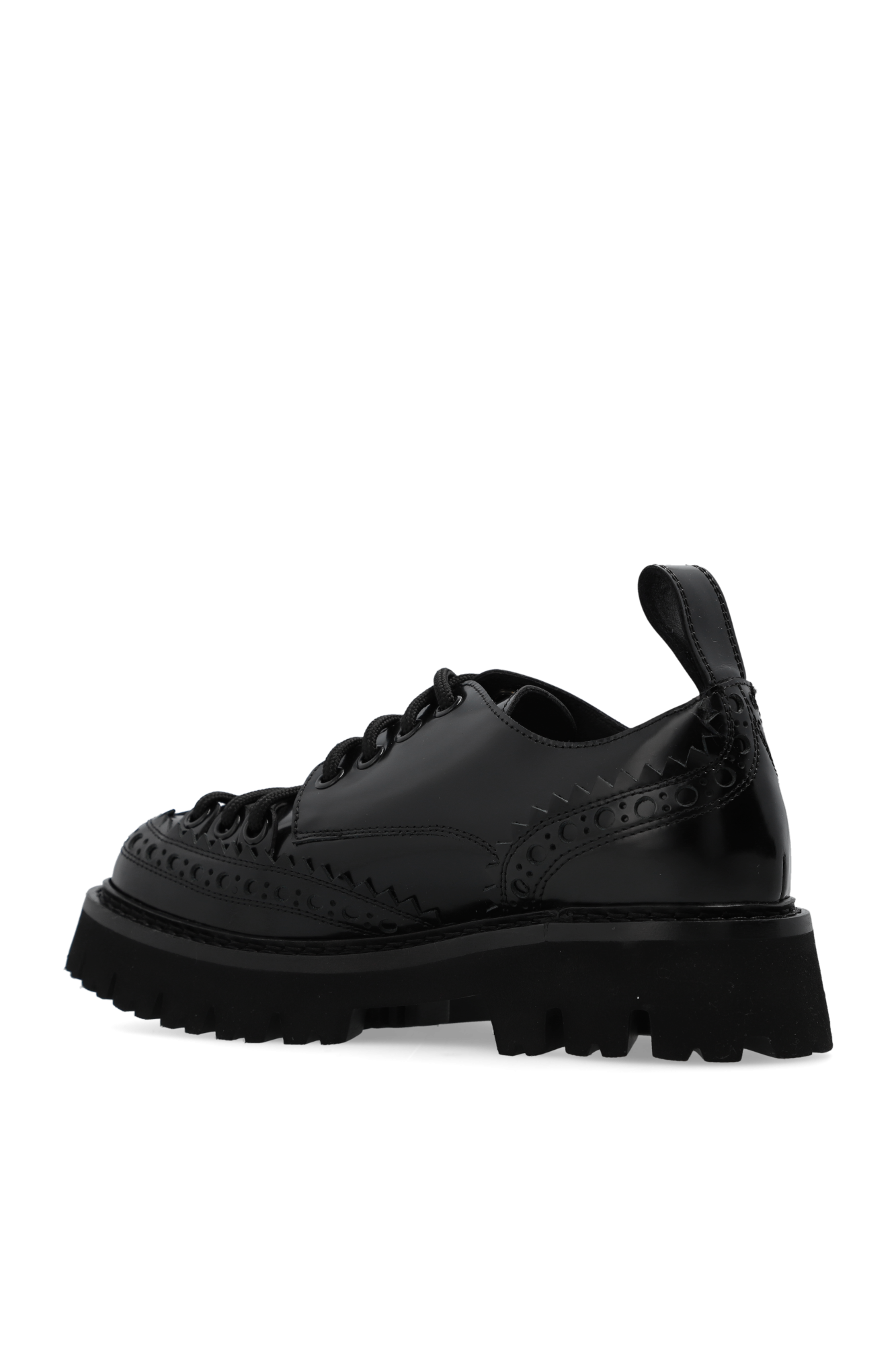 Black Leather shoes Moschino - Vitkac Canada
