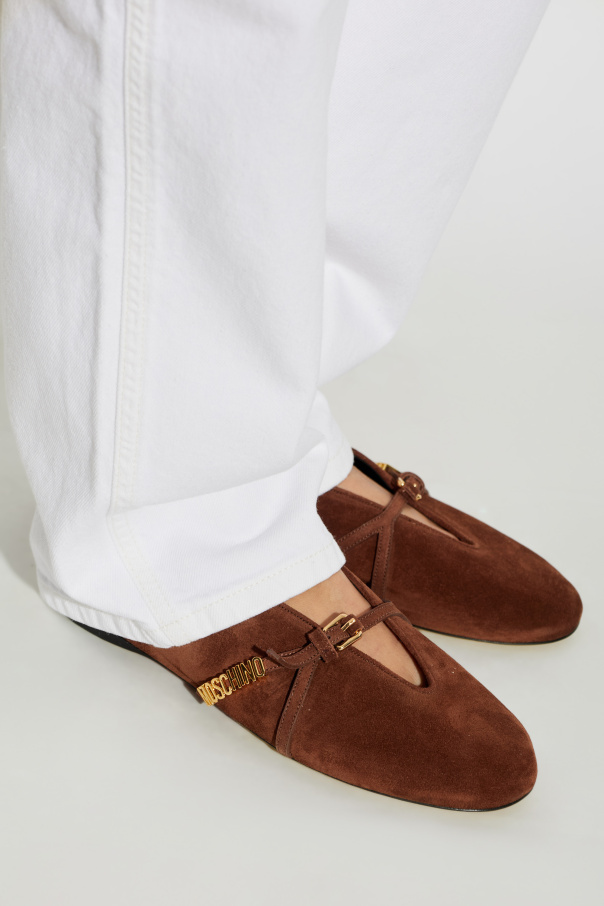 Moschino Suede ballet flats