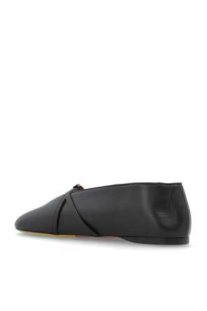 Moschino Skórzane baleriny