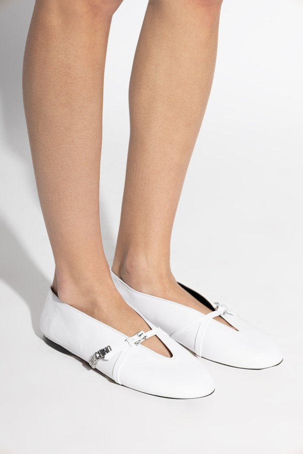 Moschino Skórzane baleriny