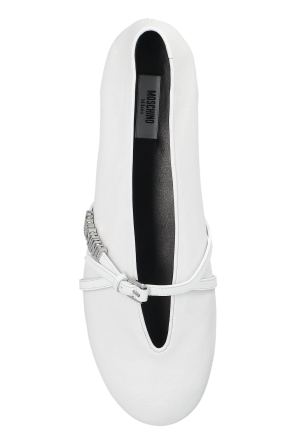 Moschino Skórzane baleriny