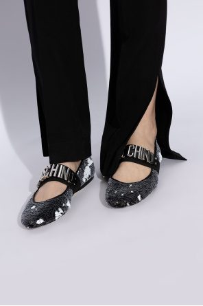 Sequinned ballet flats od Moschino