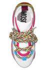 Moschino Buty sportowe z dekoracyjnymi sznurowadłami