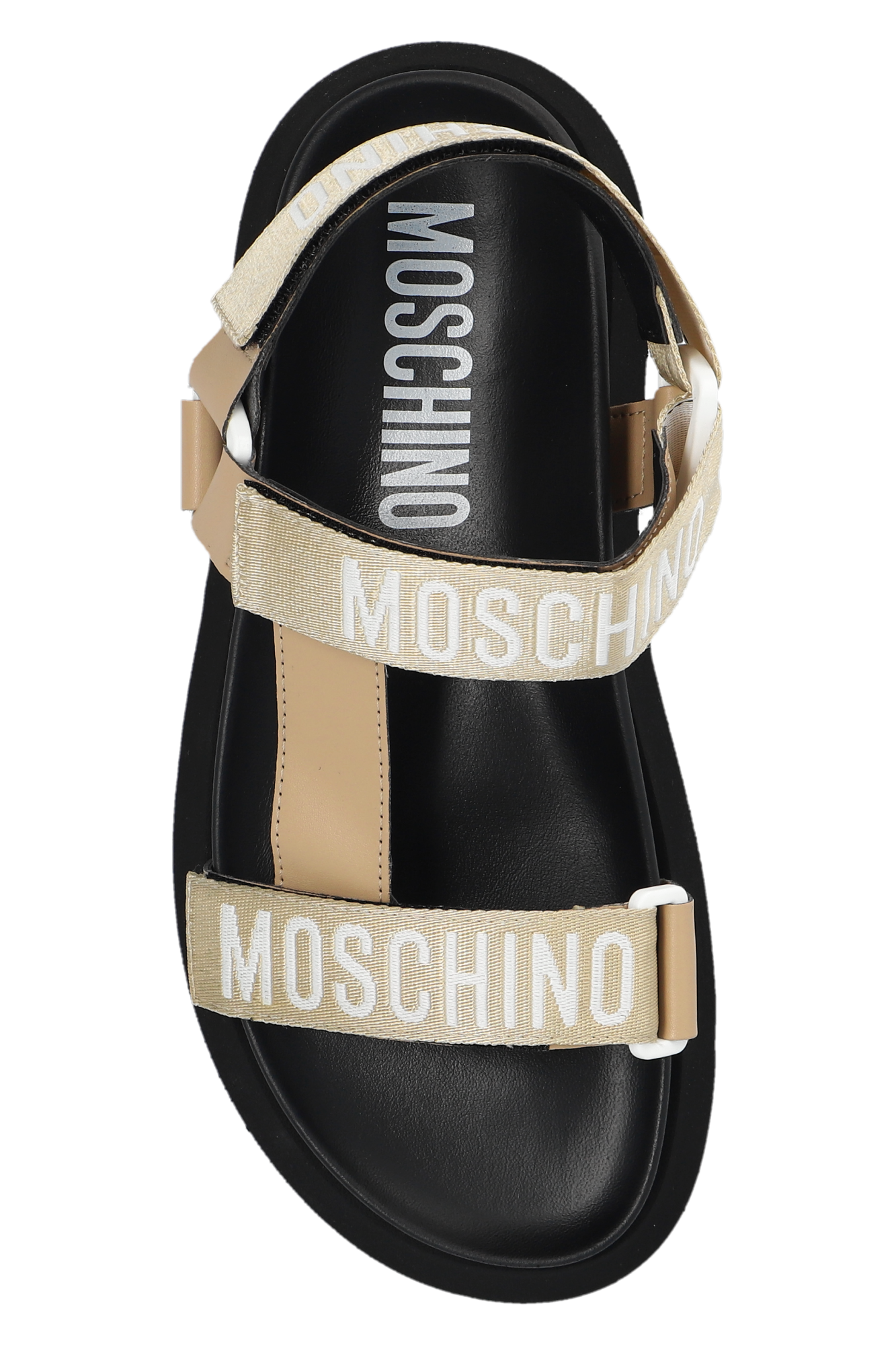 Beige Sandals with logo Moschino - Vitkac Australia
