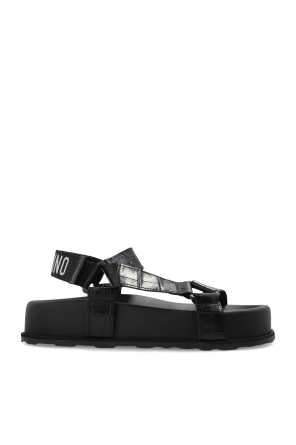 Leather platform sandals