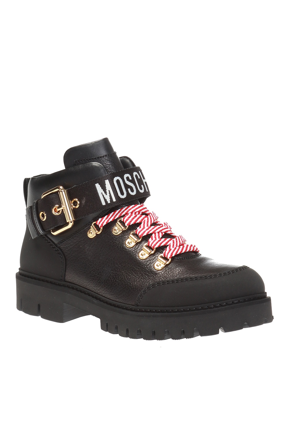 moschino logo boots