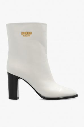 Leather heeled ankle boots od Moschino