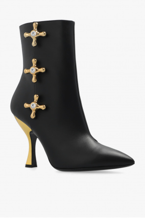 Moschino Leather heeled ankle boots