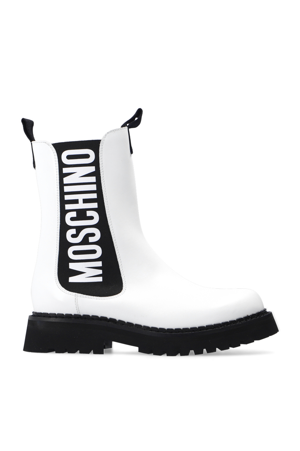 Moschino Chelsea boots with logo