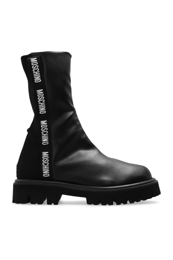 Ankle boots with logo od Moschino