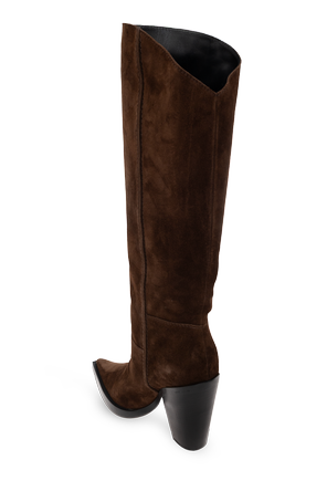 Moschino Botas altas de ante con tacón