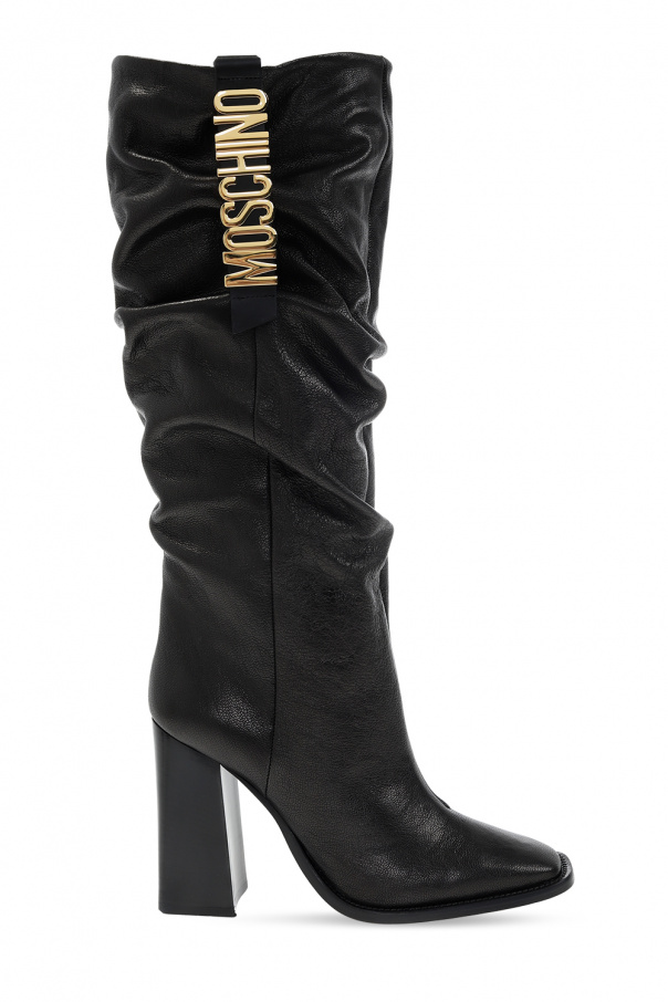 Moschino Heeled leather boots