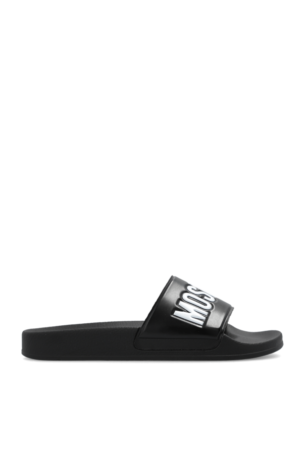 Rubber slides with logo od Moschino
