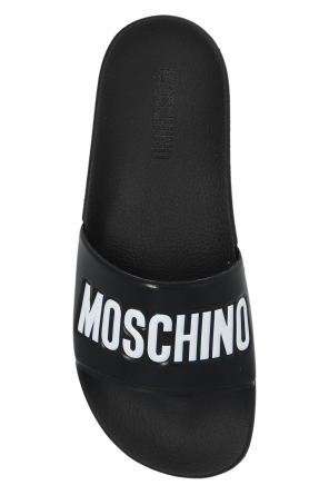 Moschino Gumowe klapki z logo