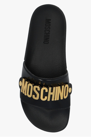 Moschino Casadei suede wedge-heel sneakers Black