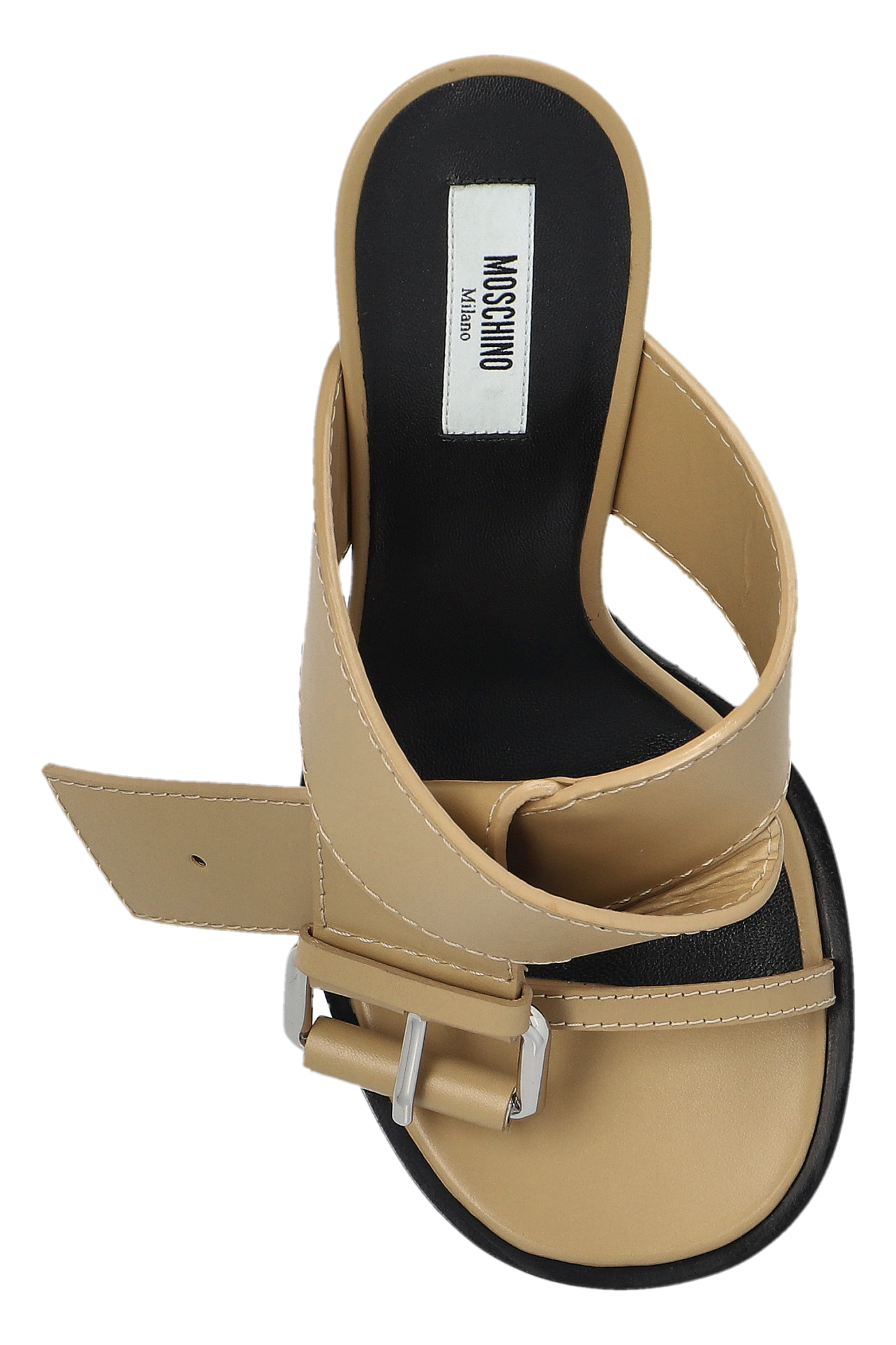 moschino milano 36.5 / 10.5cm（Audrie Flat Sandals - Black Shoe 