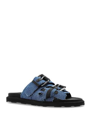 Moschino Denim mules with a vintage effect