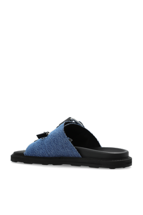 Moschino Denim mules with a vintage effect