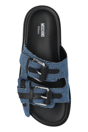 Moschino Denim mules with a vintage effect