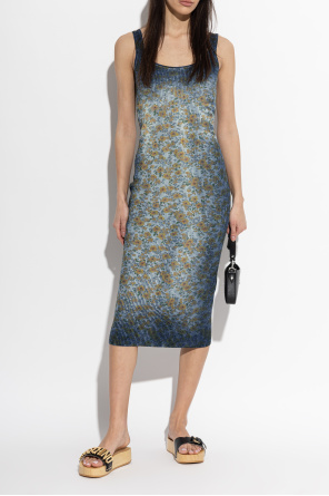 Moschino Klapki na drewnianej platformie