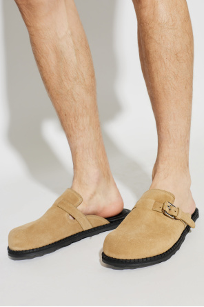 Suede slides od Moschino