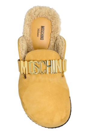 Moschino Suede mules with logo