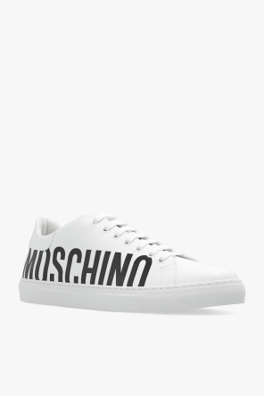 Moschino Converse pro blaze starp hi two-tone leather toddler shoes Brown pink-grey 766052c