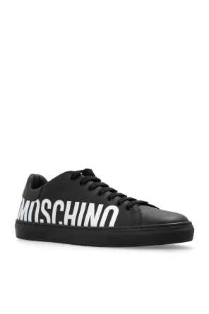 Moschino Lacoste Gripshot Flache Sneaker aus nachhaltiger Baumwolle in Nature