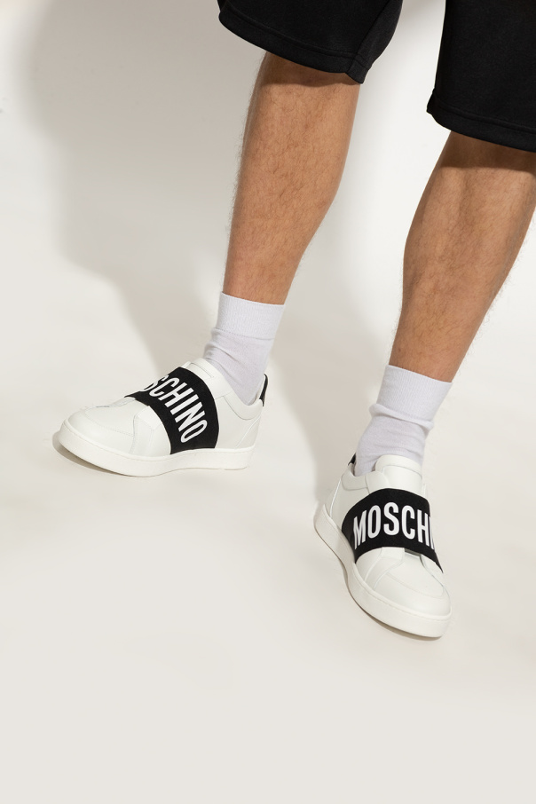 Moschino Białe sneakers Gabor w skórach