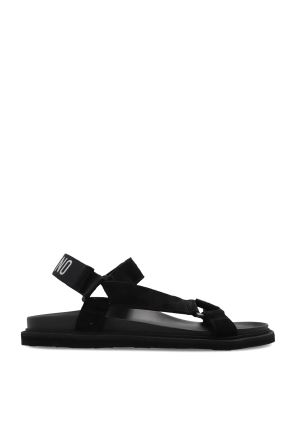 Wildledersandalen mit Logo