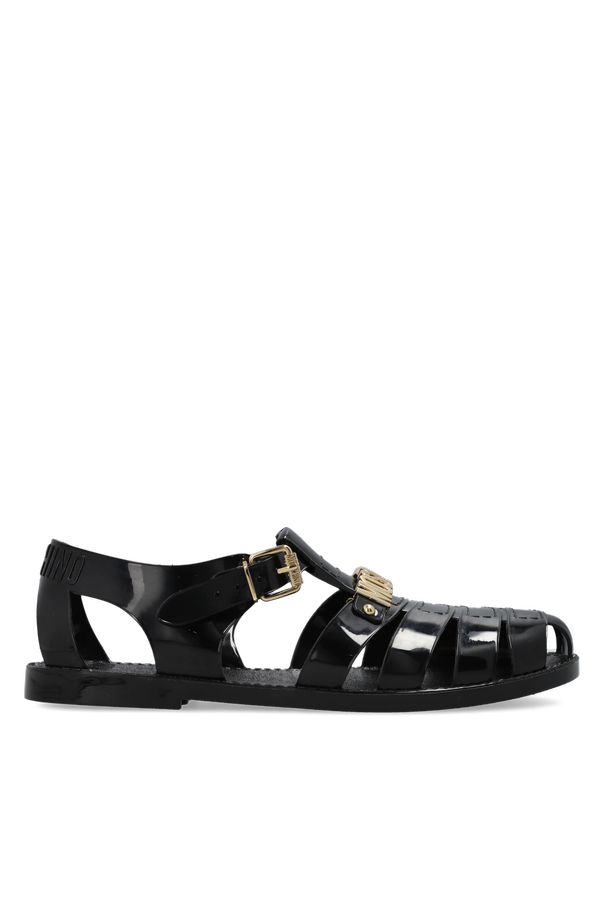Rubber sandals with logo od Moschino