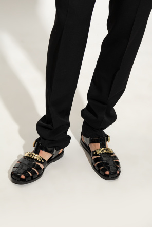 Rubber sandals with logo od Moschino