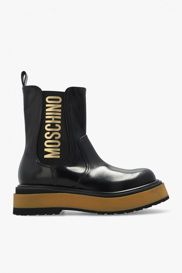 Moschino Leather shoes low-top with logo