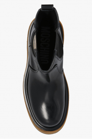 Moschino Leather shoes with logo