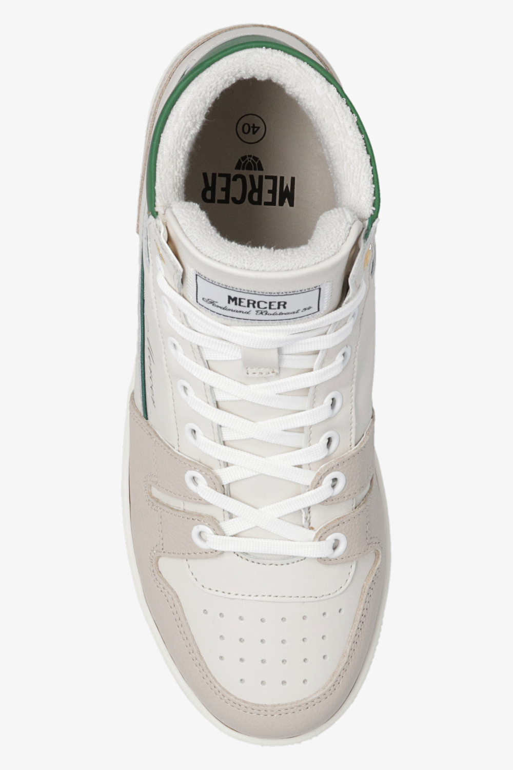 Mercer Amsterdam THE BROOKLYN HIGH White / Green - Free delivery