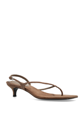 BLACK SUEDE STUDIO Zamszowe sandały na obcasie `Mehak`