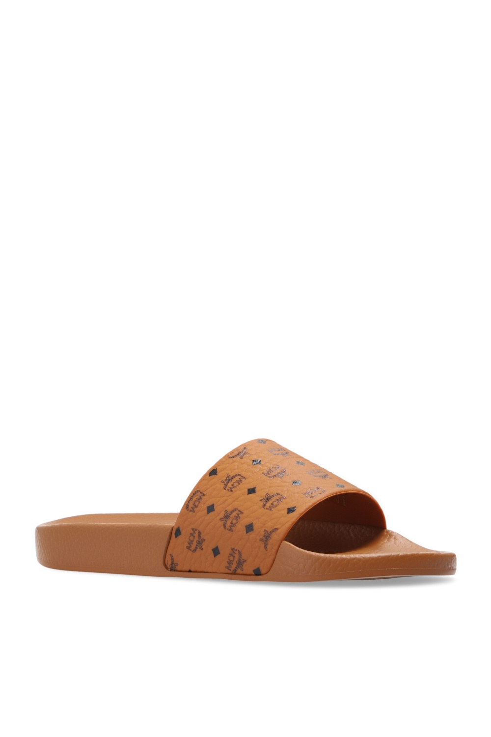 Mcm monogram-print Open-Toe Slides - White