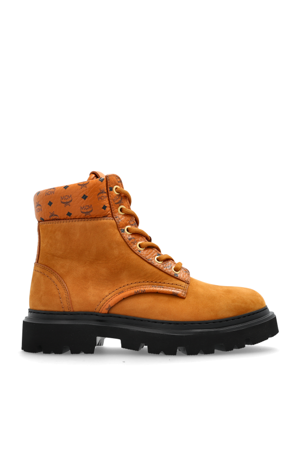 Suede lace-up boots od MCM