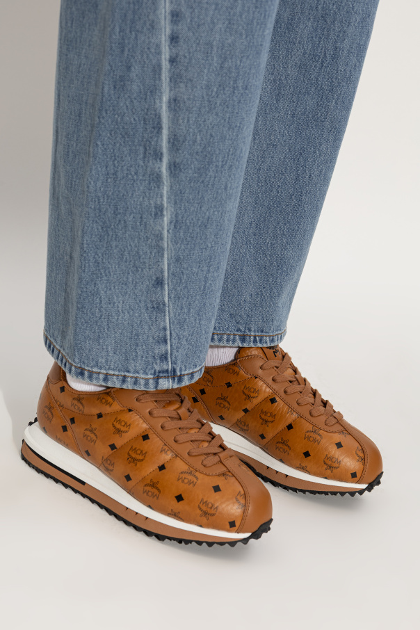 MCM Sportliche Lederschuhe mit Monogramm