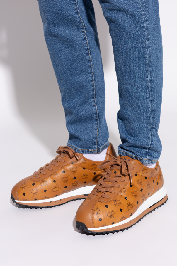 MCM Leather sports shoes with monogram