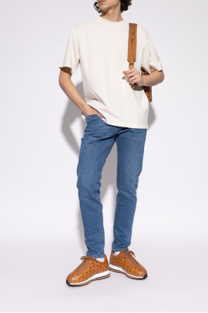 MCM Leather sports shoes with monogram